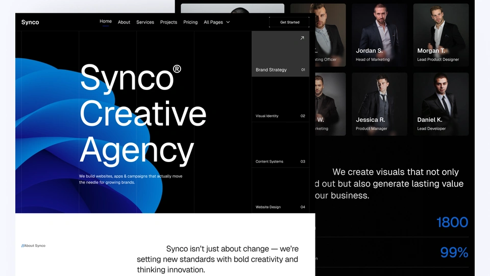 Synco - Agency Portfolio & Creative Agency Framer and Figma Template