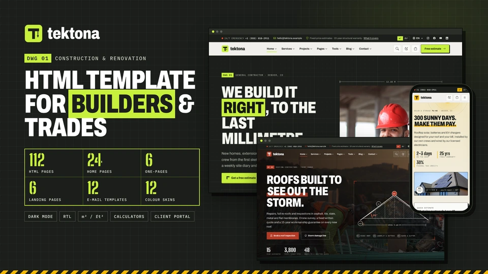 Tektona - Construction & Renovation HTML Template