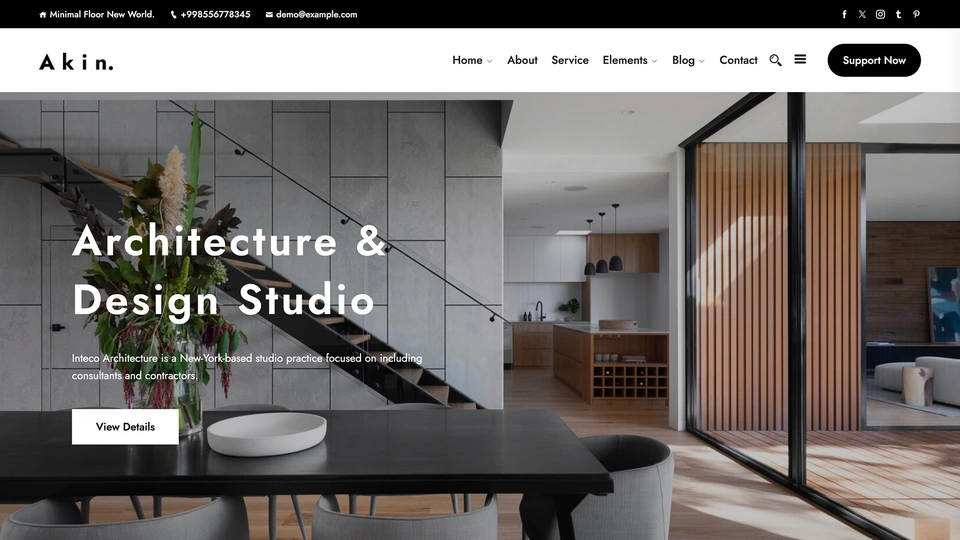 Akin - Minimal and Architecture WordPress Theme