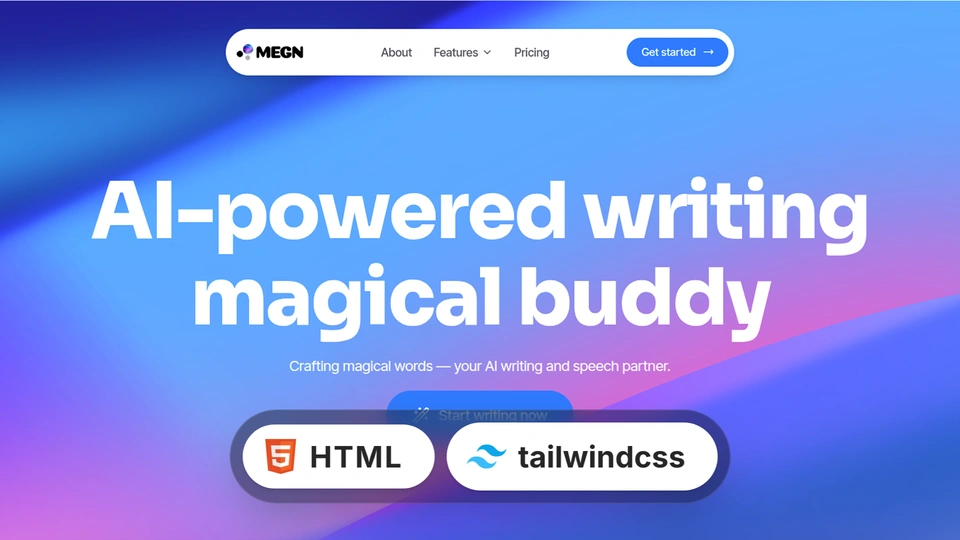 Megn - Creative SaaS Tailwind CSS 4 HTML Template