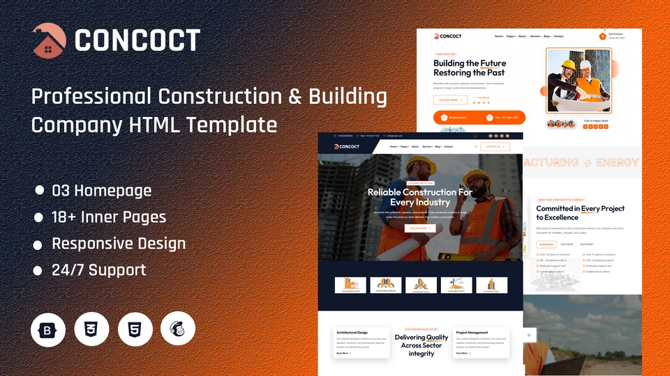 Concoct - Professional Construction & Building Company HTML Template