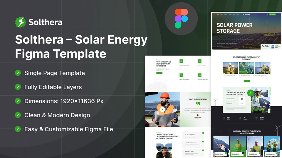 Solthera - Solar Energy & Renewable Systems Figma Template