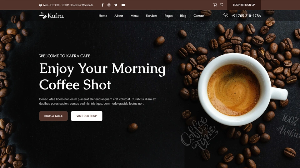 Kafra - Coffee Shop HTML Template