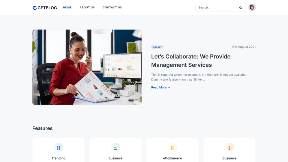 Getblog - Multipurpose & Minimal Blog HTML Template