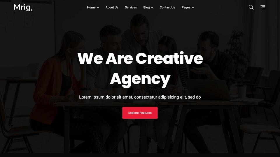 Mrig - Multipurpose Design Agency & Creative Studio Template