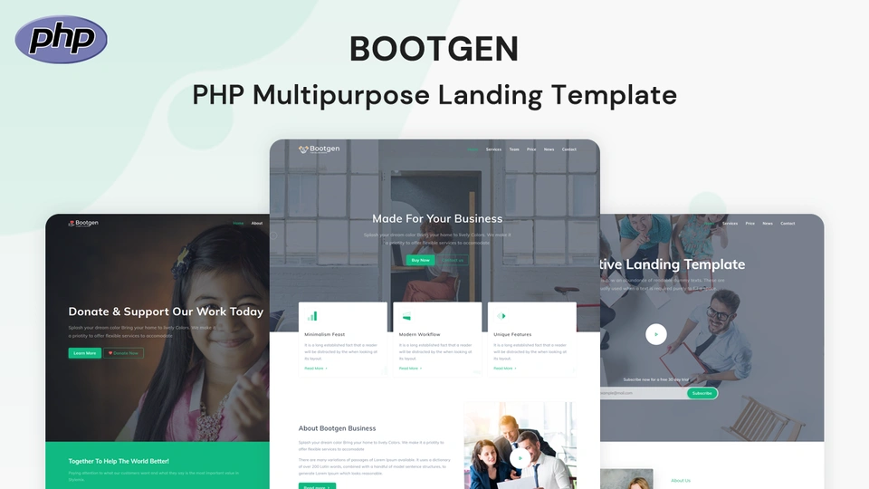 Bootgen - PHP Multipurpose Landing Template