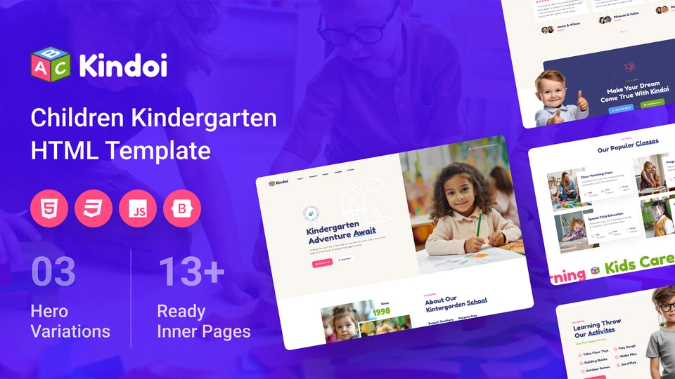 Kindio - Children Kindergarten HTML Template