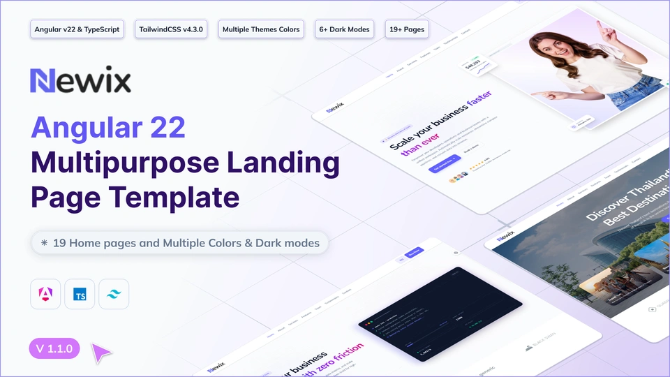 Newix - Angular 22 Multipurpose Landing Page Template