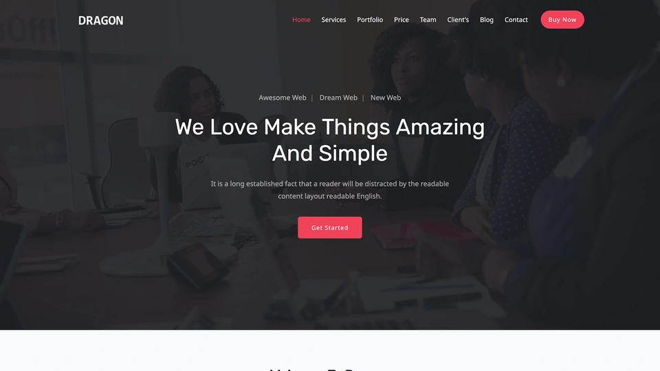 Dragon - Responsive One Page Template