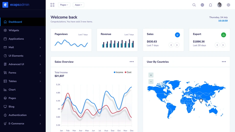 Ecaps - Responsive Admin Template