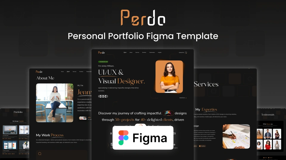 Perdo - Personal Portfolio Figma Template