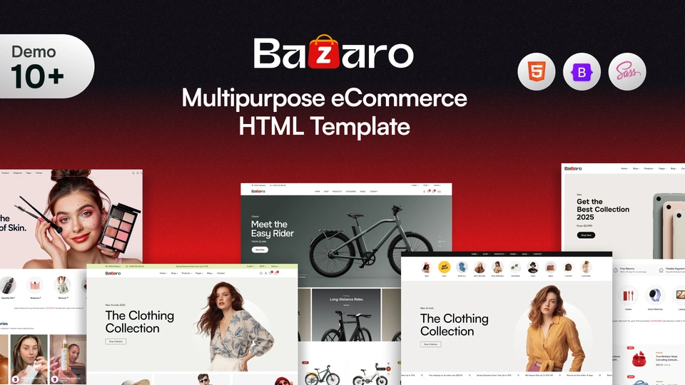 Bazaro - Complete eCommerce HTML Template