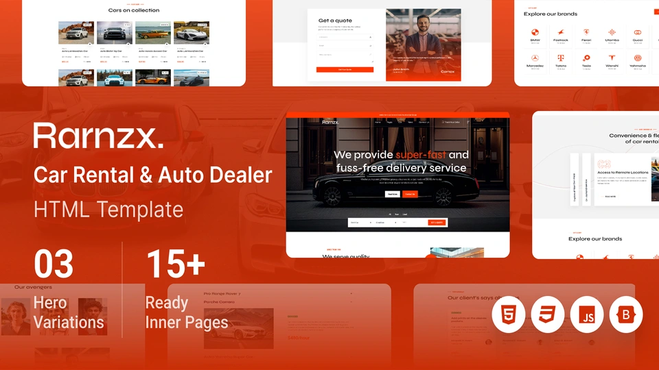 Rarnzx - Car Rental & Auto Dealer HTML Template