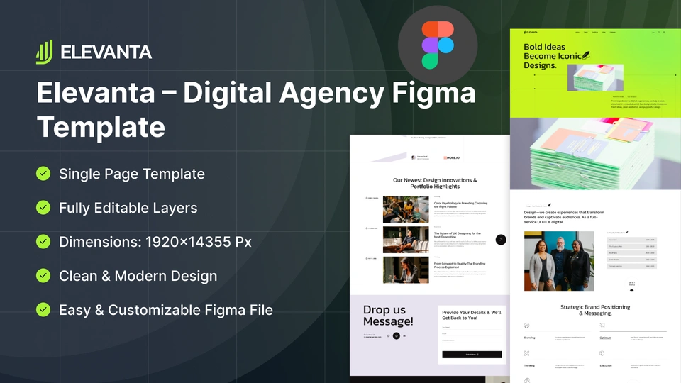 Elevanta - Digital Agency & Services Figma Template