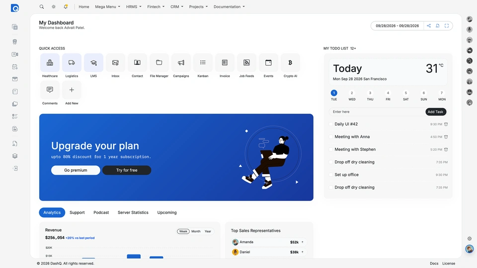DashQ - Multipurpose Bootstrap HTML Admin Dashboard Template