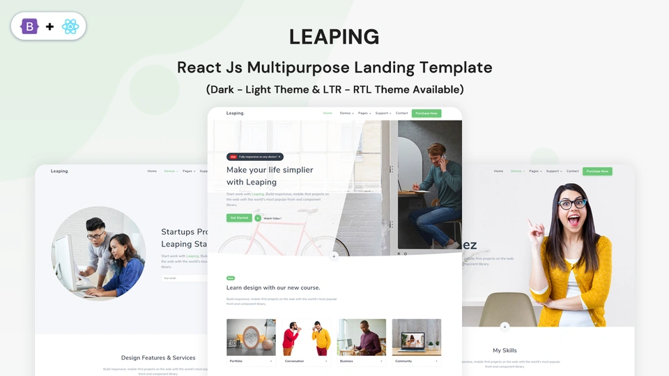 Leaping - React Multipurpose Landing Template