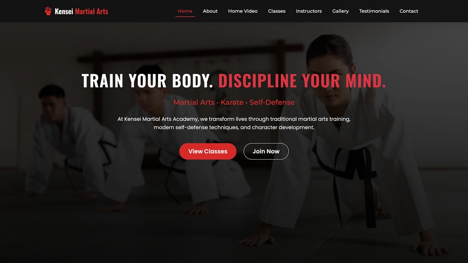 Kensei - Martial Arts, Karate & Self-Defense Academy HTML Bootstrap Template