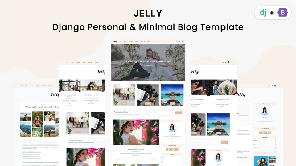 Jelly - Django Personal & Minimal Blog Template