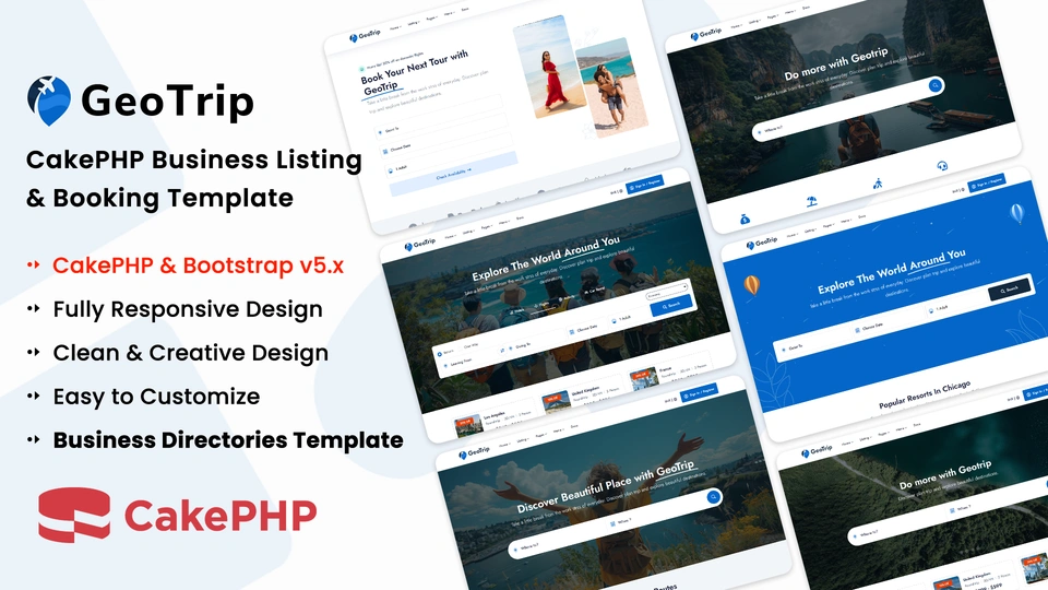 GeoTrip - CakePHP Multipurpose Business Listing & Booking Template