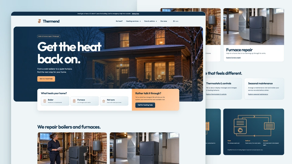 Thermend - Boiler and Furnace Repair HTML Website Template