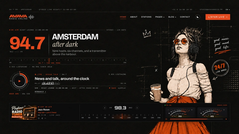 Avava Station - HTML Radio Website Template