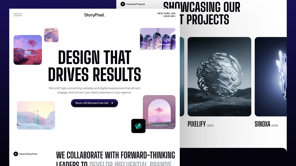 StoryPixel - Creative Agency & Digital Agency Framer & Figma Template