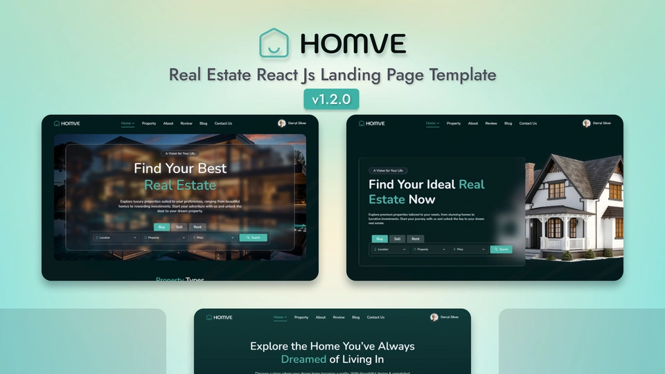 Homve - Real Estate Website Template React Modern Property Listing