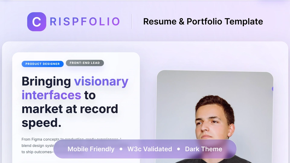 Crispfolio - Creative Portfolio Showcase HTML Website Template
