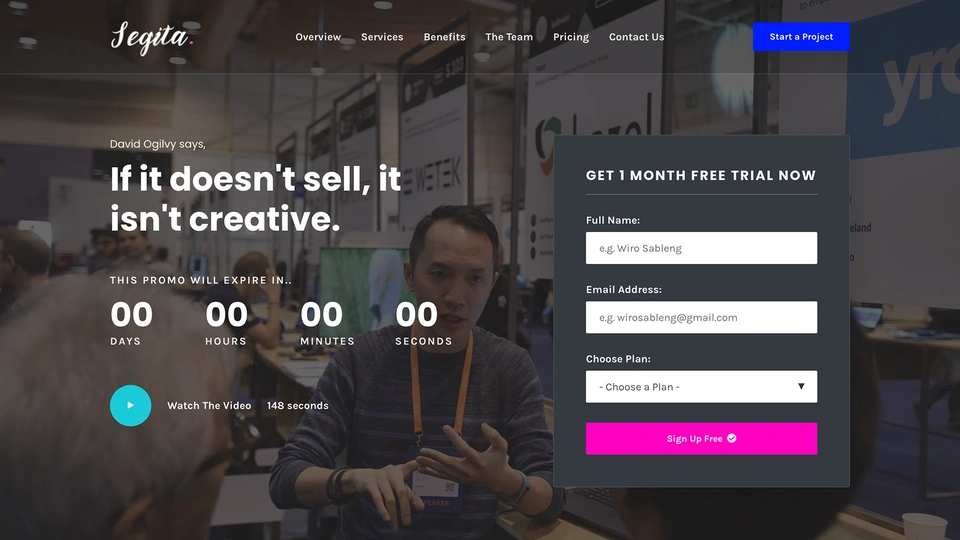 Segita - Multipurpose One Page Template