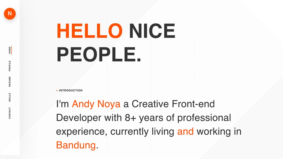 NOYA - One Page Personal Template