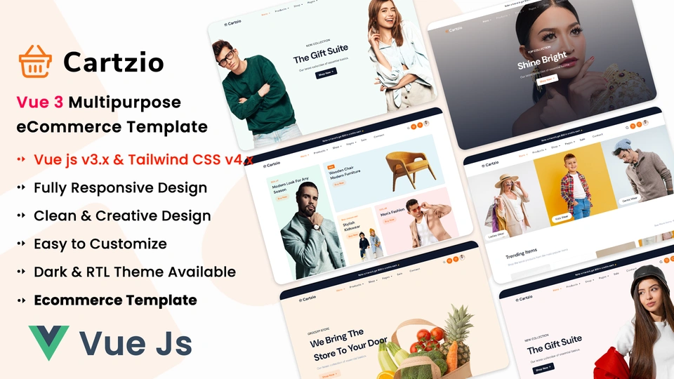 Cartzio - Vue Multipurpose eCommerce & Fashion Template