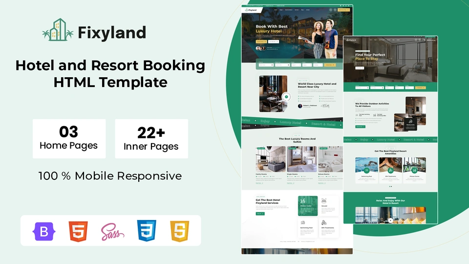 Fixyland - Hotel and Resort Booking HTML Template