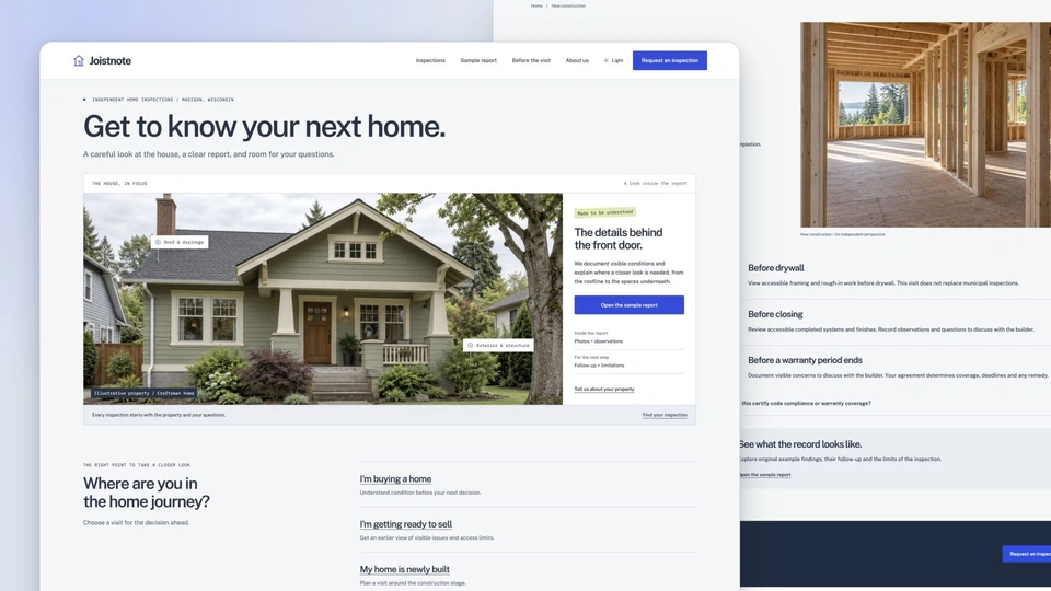 Joistnote - Home Inspection HTML Website Template