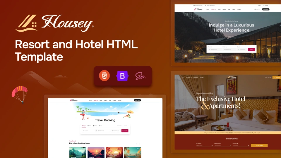 Housey - Resort and Hotel Booking HTML Template