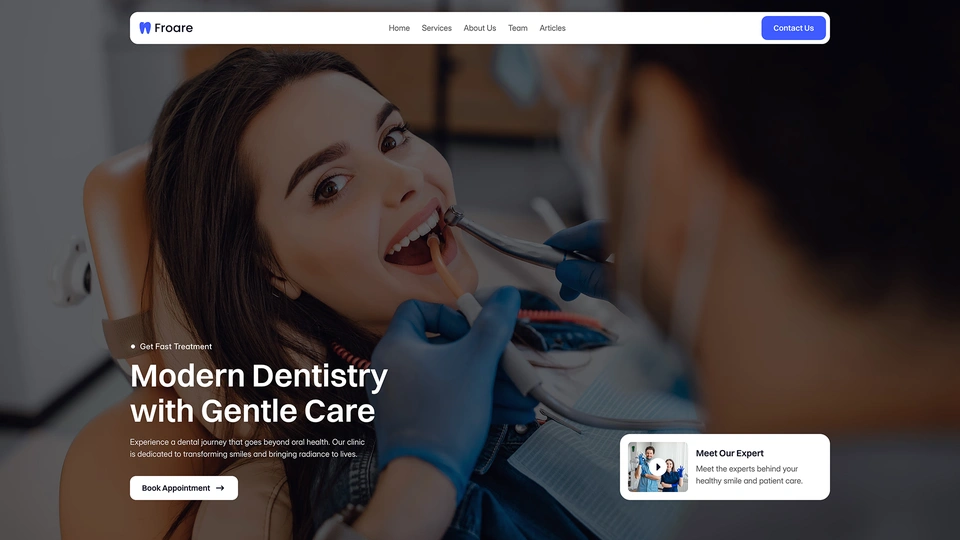 Froare - Dental Clinic Website Framer Template