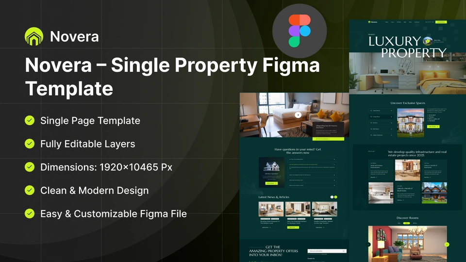 Novera - Single Property & Residence Figma Template