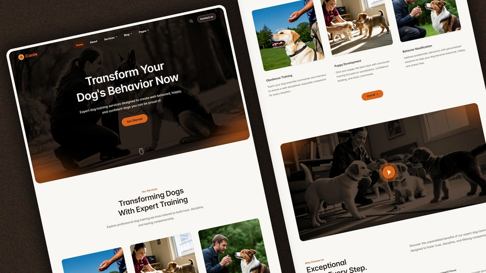 Canis - Professional Dog Training Services HTML Website Template