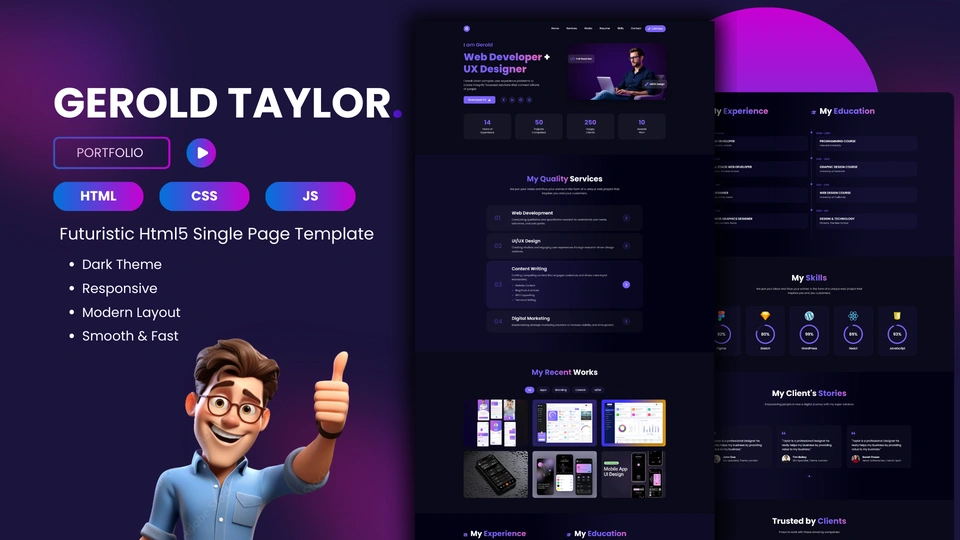 Taylor - Personal Portfolio HTML Template for Creatives