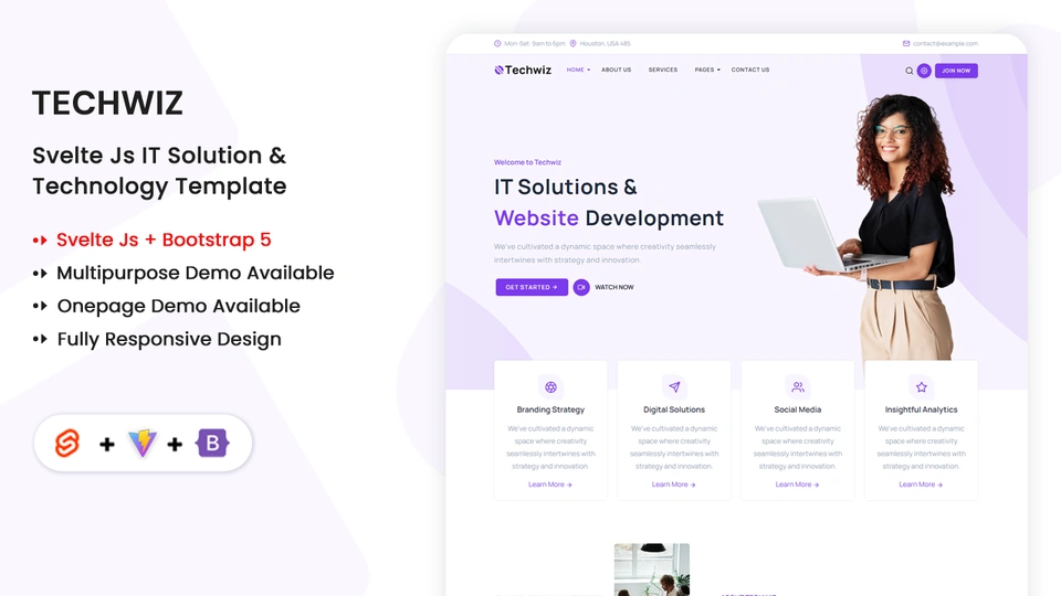 Techwiz - Svelte Multipurpose IT Solution & Technology Landing Template