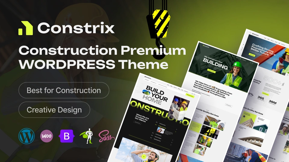 Constrix - Creative Construction Ecommerce WordPress Theme Woocommerce Elementor