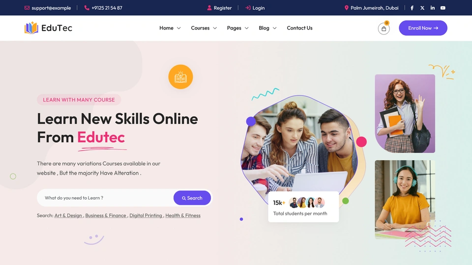 Edutec - Education LMS WordPress Theme