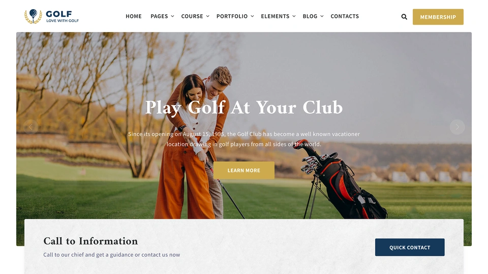 GolfPro - Golf Club and Sports HTML Template