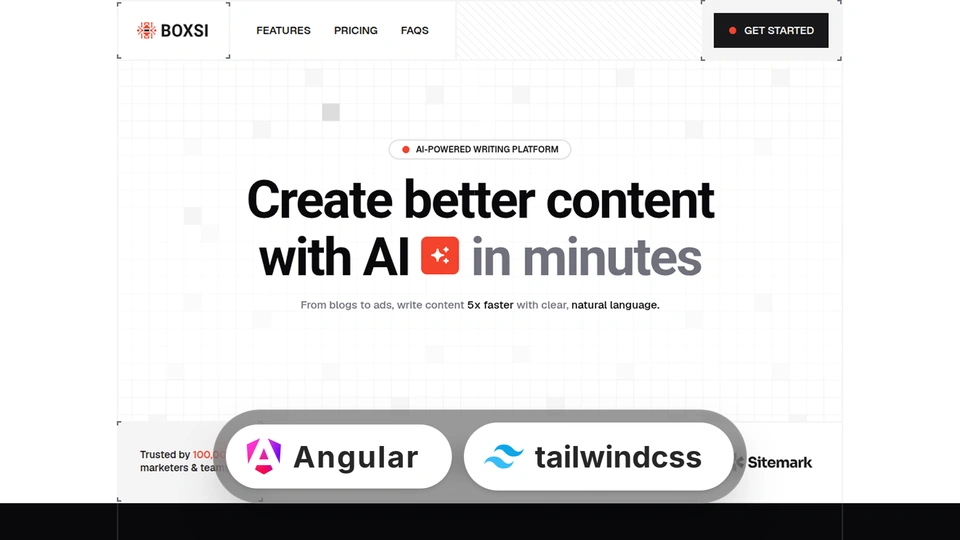 Boxsi - AI Agency Technology Angular 22 & Tailwind CSS 4 Website Template