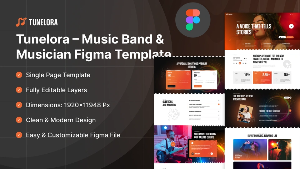Tunelora - Marketing Agency & Branding Figma Template