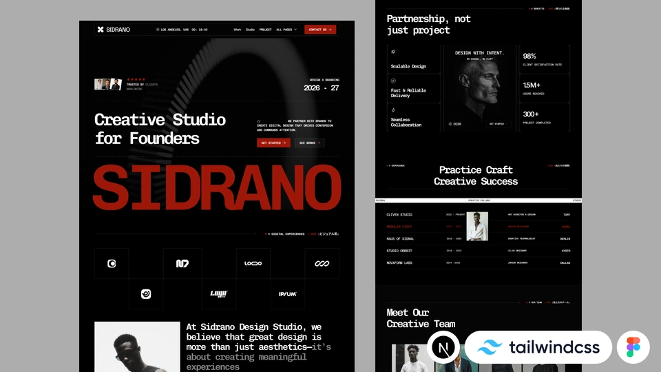Sidrano - Creative & Marketing Agency Site, Next.js 16 & Tailwind CSS 4