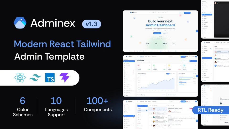 Adminex - React 19 Admin Dashboard Template with Tailwind CSS 4