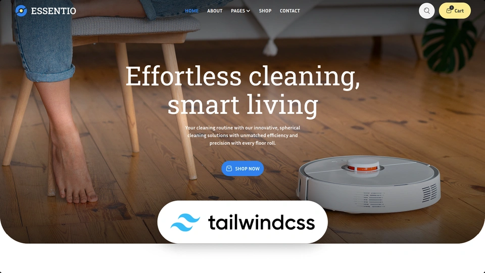 Essentio - Single Product ECommerce Tailwind CSS Template