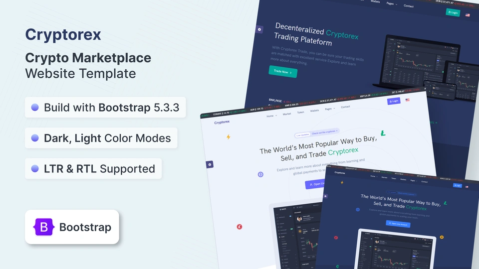 Cryptorex - Crypto Marketplace Template