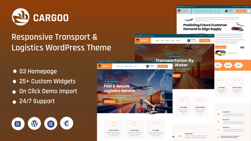 Cargoo - Responsive Transport & Logistics WordPress Theme