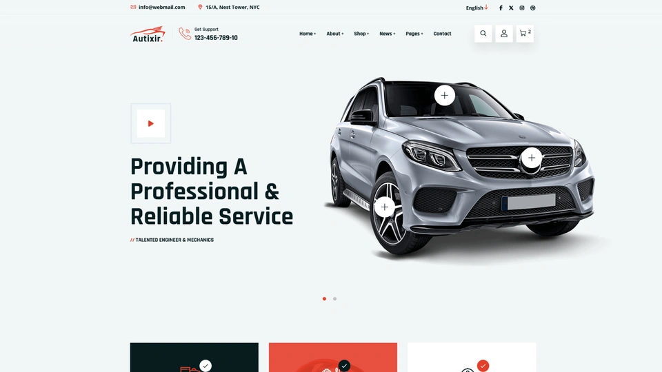 Autixir - Next.js Auto Parts Shop Car Accessories Template